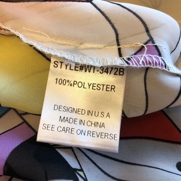 Uniq Sheer Geometric Colorful Tank Top - Picture 4 of 5